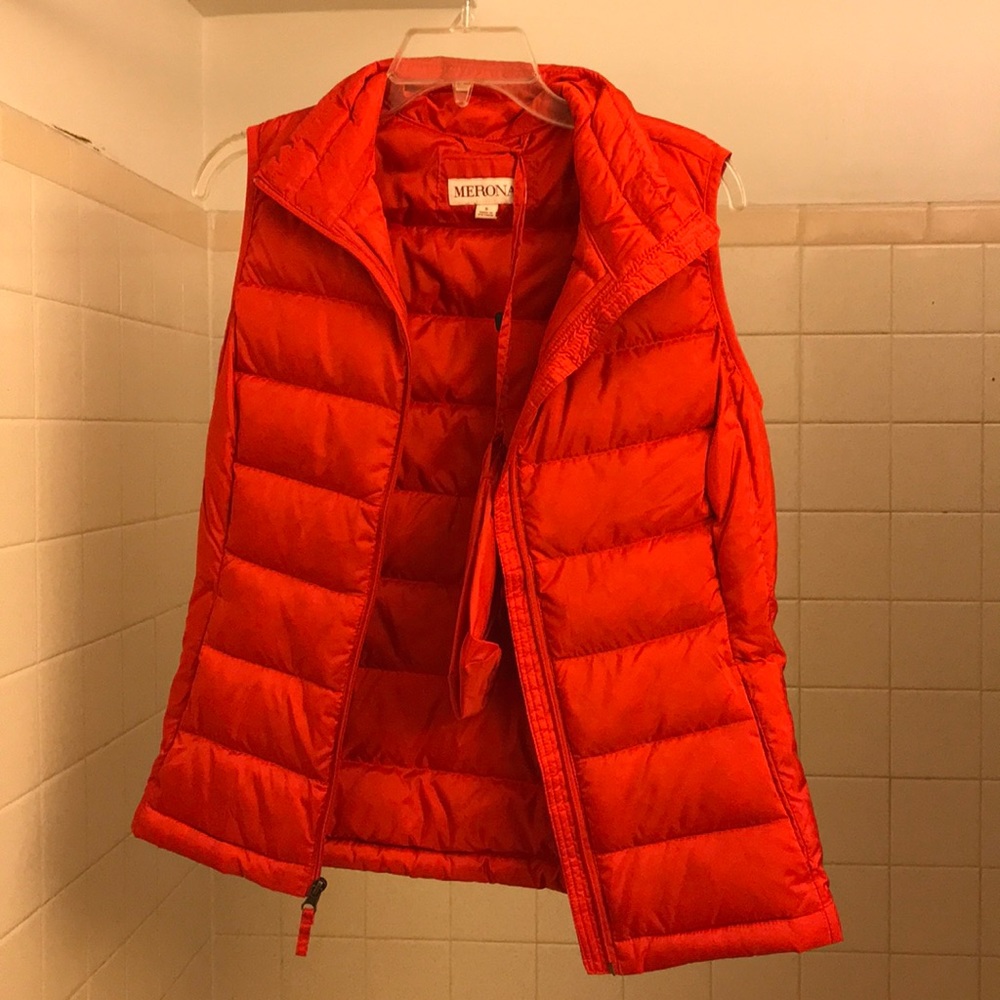 Red-Orange Puffer Vest